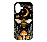 Celestial Bee Moon Mushroom Cottagecore Botanical Coque pour iPhone 17