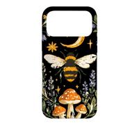 Celestial Bee Moon Mushroom Cottagecore Botanical Coque pour iPhone 17 Pro Max