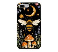Celestial Bee Moon Mushroom Cottagecore Botanical Coque pour iPhone 7 Plus/8 Plus