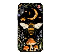 Celestial Bee Moon Mushroom Cottagecore Botanical Coque pour iPhone XR