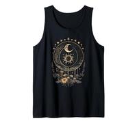 Celestial Cottagecore Moon Astrologie Astronomie Fleurs Sauvages Débardeur