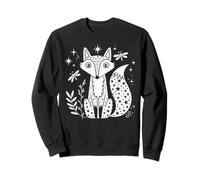 Celestial Fox Stars Night Dragonfly Nature Woodland Graphic Sweatshirt