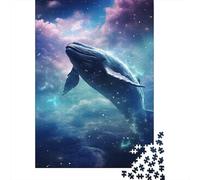 Celestial Leviathan Puzzle Adulte 1000 Pièces, 52x38cm/1000pcs, Pièces Blanches pour Un Tri Pratique; pour Un W nd Paisible À La Maison
