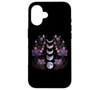 Celestial Moon Phase Boho Wildflowers Zodiac Witchcore Coque pour iPhone 16