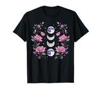 Celestial Moon Phase BOHO Wildflowers Zodiac Witchcore T-Shirt