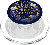 Celestial Moon Stars Navy Bookish Just One More Chapter Book PopSockets PopGrip pour MagSafe