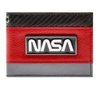 Celestial NASA National Space Agency Emblème Métallique Portefeuille Bi-Fold ID & Card Holder, Rouge