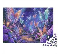 Celestial Purple Butterfly Puzzle 1000 Pièces Jouet De Défi pour Les Adultes Et Les Enfants À Partir De 14 Ans Jeu De Puzzle Défi Éducatif Cadeau De Décoration Intérieure 52x38cm/1000pcs