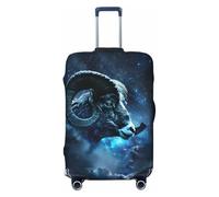 Celestial Ram Night Sky Housses de bagages de voyage élastiques pour valises de 45,7 à 81,6 cm, noir, M