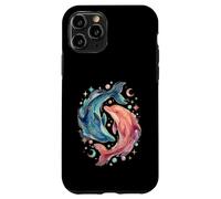 Celestial Watercolor Dolphin Animal Sea Life Coque pour iPhone 11 Pro