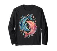 Celestial Watercolor Dolphin Animal Sea Life Manche Longue