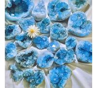 Celestite Geode Heart 600-800g - Blue Celestite Crystal Cluster for, & Home Decor | Celestite Crystals and Stones Gift for & Serenity