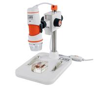 Celestron 44308 M800 Microscope numérique portatif Pro, grossissement 20x-200x, gris/ blanc