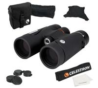 Celestron 71407 TrailSeeker ED 10 x 42, jumelles à prisme en toit, lentille entièrement traitée multicouches, verre à prisme BaK-4, noir