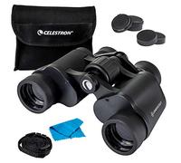 Celestron 72356 LandScout 7x35mm Water-Resistant Porro Prism Binoculars with Rubber Grip Surface, Coated Lens, K9 Optical Glass, Neck Strap and Soft Carry Case, Black