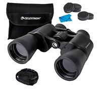 Celestron 72360 LandScout 10x50mm Jumelles étanches à prisme de Porro avec surface en caoutchouc, lentille traitée, verre optique K9, bandoulière et étui souple, noir