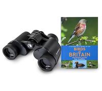 Celestron 73151 LandScout 7x35mm - Jumelles étanches pour débutants avec revêtement en caoutchouc, lentille traitée, verre optique K9, Guide des oiseaux de Grande Bretagne et d’Europe du Nord, noir