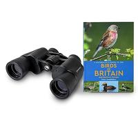 Celestron 73152 LandScout 8x40mm Water-Resistant Birder Starter Kit - Rubber Grip Binoculars with Coated Lens and K9 Optical Glass, Includes Birds of Britain and Northern Europe Guidebook, Black