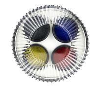 Celestron 94119-10 Lunar and Planetary Eyepiece Filter Set - Ensemble de 4 filtres polarisants jaune foncé (12), orange (21), bleu (80A) et à densité neutre pour oculaires 1,25 pouces