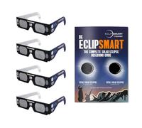 Celestron EclipSmart pour Éclipse Solaire Kit d'Observation pour une Observation Sûre du Soleil, Conforme aux Normes ISO 12312-2:2015(E), Quatre Paires de Lunettes d'Éclipse, et Guide