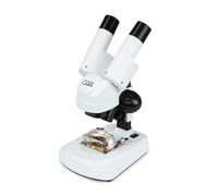 Celestron 44137 S20 Stéréomicroscope coudé, grossissement 20x, Blanc