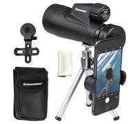 Celestron Monoculaire Outland X 20 x 50 - Monoculaire extérieur et Oiseau - Optiques entièrement Multicouches et prismes BaK-4 - Adaptateur pour Smartphone, télécommande Bluetooth et trépied Inclus