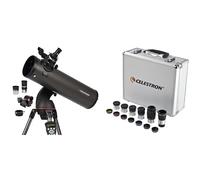Celestron - Télescope informatisé NexStar 130SLT - Compact et Portable - Conception Optique de réflecteur newtonien - Technologie & 94303 Oculaire et Kit Filtre - 14 pièces Accessoires télescope