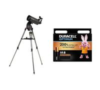 Celestron22097NexStar127SLT-MakTélescopePortableinformatiséMaksutov-Cassegrain,Gris + Piles AA Duracell Optimum (lot de 8) - Piles Alcalines 1,5V - Jusqu’à 200% plus longtemps ou plus puissant - Alime