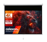 celexon Basic Écran de Projection Manuel 110" | 240x135 cm 16:9 | Écran Extensible Full-HD 4K pour Le Home Cinéma & présentations de Bureau | écran adapté au Montage au Plafond ou au Mur