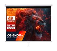 celexon Basic Écran de Projection Manuel 120" | 240x180 cm 4:3 | Écran Extensible Full-HD 4K pour Le Home Cinéma & présentations de Bureau | écran adapté au Montage au Plafond ou au Mur