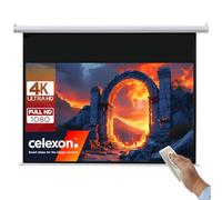 celexon Basic Écran de Projection motorisé 110" | 240x135 cm 16:9 | Écran Full-HD 4K pour Le Home Cinéma ou présentations de Bureau | adapté au Montage Plafond ou au Mur | télécommande Incluse