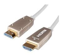 celexon câble Actif UHD Fibre Optique HDMI 2.0b - jusqu'à 32 canaux Audio - avec Canal de Retour Audio - 30m - Blanc - 3D - HDR - HLG Blanc G