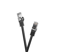 celexon CAT 6A S/FTP câble patch | 15m, noir | 10 Gbit/s | Câble réseau RJ45 blindé pour des connexions fiables au bureau, en salle serveur et en télétravail