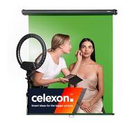 celexon Écran vert manuel Chroma-Key 110" 200×190 cm 1:1 – fond photo-vidéo enroulable
