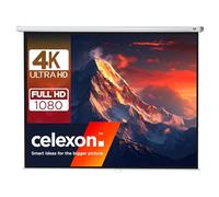 celexon Economy écran de Projection Manuel 110" | 220x165cm 4:3 | Écran manuel 4K Full HD pour home cinéma et bureau, à monter au mur ou au plafond