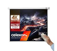 celexon Economy Écran de Projection motorisé 80" | 160x120 cm 4:3 | Écran 4K, Full-HD pour présentations de Bureau & Votre Home Cinéma | pour Montage Mur ou Plafond | Télécommande Incluse