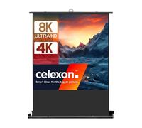 celexon Écran de Projection Portable Ultramobile Plus Professional Pull-Up 85" | 160x160 cm 1:1 | Écran de vidéoprojecteur 8K Full HD à déploiement Rapide | poignée de Transport + système à Ciseaux