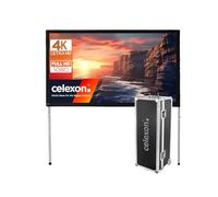 celexon Écran de Projection sur Cadre Pliable Mobile Expert 165" | 366x206 cm 16:9 | Écran sur Pied pour intérieur & Plein air | pour vidéoprojecteurs 4K Full HD | Valise à roulettes Incluse