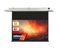 celexon Expert Écran de Projection encastrable motorisé 115" | 250x140 cm 16:9 | Écran de cinéma Maison pour intégration discrète au Plafond et vidéoprojecteurs 8K Full HD | Interrupteur Mural Inclus