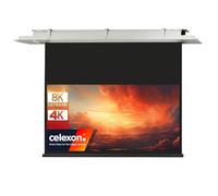 celexon Expert Écran de projection encastrable motorisé 130" | 280x175 cm 16:10 | Écran de cinéma maison pour intégration discrète au plafond et vidéoprojecteurs 8K Full HD | interrupteur mural inclus