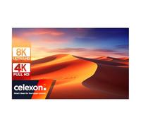 celexon Expert PureWhite Écran de Projection 125" | 280x158 cm 16:9 | Cadre de présentation étroit Blanc Mat 4K, Full-HD pour Home cinéma et Bureau vidéoprojecteur | Fixation Murale discrète