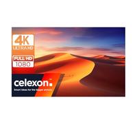 celexon Expert PureWhite Écran de Projection 180" | 400x225 cm 16:9 | Cadre de présentation étroit Blanc Mat 4K, Full-HD pour Home cinéma et Bureau vidéoprojecteur | Fixation Murale discrète