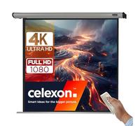 celexon Écran de projection motorisé HomeCinema 120" 220x220 cm 1:1 4K/Full-HD Montage mural/plafond