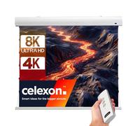 celexon HomeCinema Écran de Projection motorisé Dynamic Slate ALR à Tension 100" | 221x124cm 16:9 | Écran 8K, Full-HD avec Technologie Haut Contraste et système de Tension | Montage Mural/Plafond