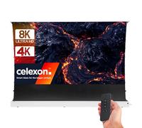 Écran de projection de sol motorisé celexon HomeCinema V2.0 à Haut Contraste 266 x 149 cm, 120" - CLR UST, blanc