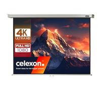 celexon Pro Écran de Projection Manuel 85" | 180x135 cm 4:3 | Écran 4K, Full-HD Extensible manuellement pour Le Bureau ou Les Projections Home Cinéma | Montage Mural & au Plafond/à Suspendre