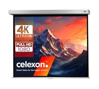celexon Pro Plus Écran de Projection Manuel 100" | 200x150 cm 4:3 | Écran 4K, Full-HD Extensible manuellement pour Les présentations de Bureau et Le Home Cinéma | Montage Mural & au Plafond