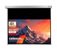 celexon Pro Plus Écran de Projection Manuel 135" | 300x169 cm 16:9 | Écran 4K, Full-HD Extensible manuellement pour Les présentations de Bureau et Le Home Cinéma | Montage Mural & au Plafond