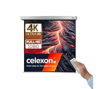 celexon Pro Plus Écran de Projection motorisé 90" | 160x160 cm 1:1 | Écran motorisé 4K, Full-HD pour Votre vidéoprojecteur Home Cinéma | pour Montage au Plafond/au Mur | avec télécommande