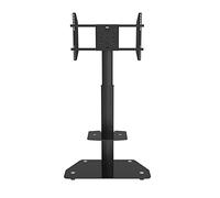 celexon Pro support/chariot écran Portrait | 32-70" | Adjustable 64cm | Pour présentations flexibles en portrait ou paysage, inclinaison 15°, tablette en verre, écrans jusqu'à 70kg